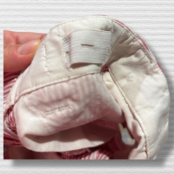 Crewcuts Girls Shorts Sz 5 J Crew Seersucker Red Stripes Embroidered Elephants - Picture 5 of 5